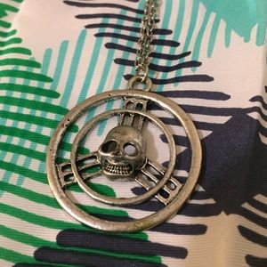Goth skull necklace